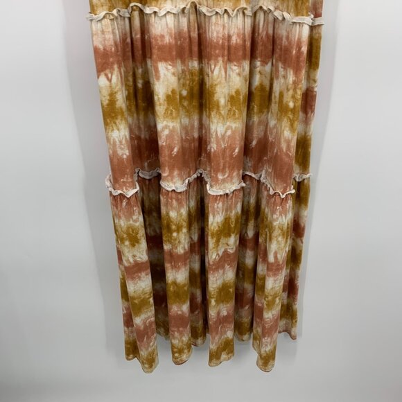 Cato Dress Tie Dye Stripe Maxi Tassel Tie Neck Sleeveless Stretch - Picture 5 of 10